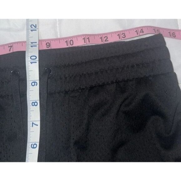 Danskin Now Womens Black Mesh Athletic Pants W/ Pink & White Stripes L/10-12 - Picture 8 of 8